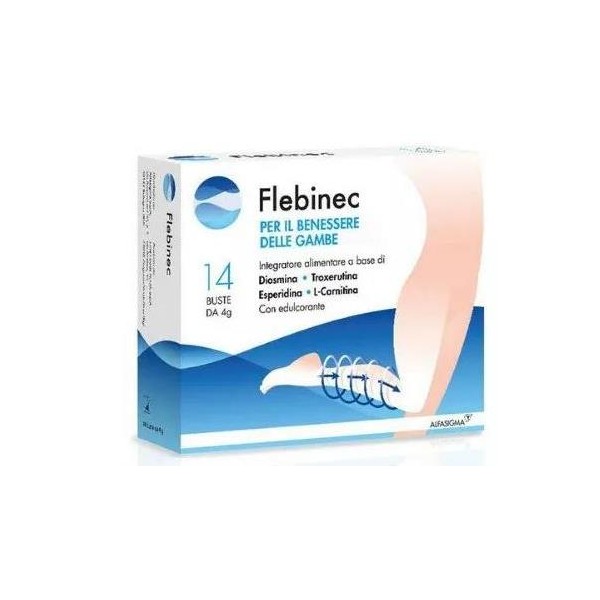 Flebinec 14 Buste - Integratore Tono Venoso Drenaggio Linfatico