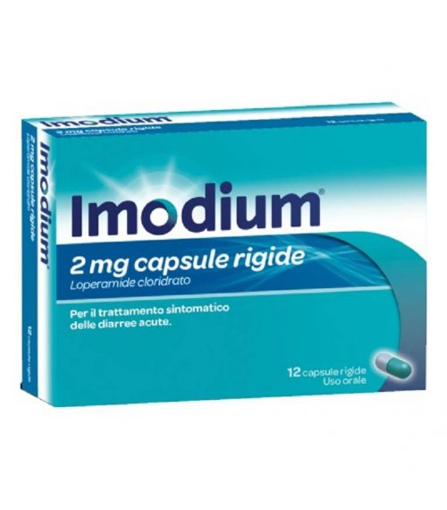 Imodium 2 mg Loperamide Antidiarroico 12 Capsule Rigide