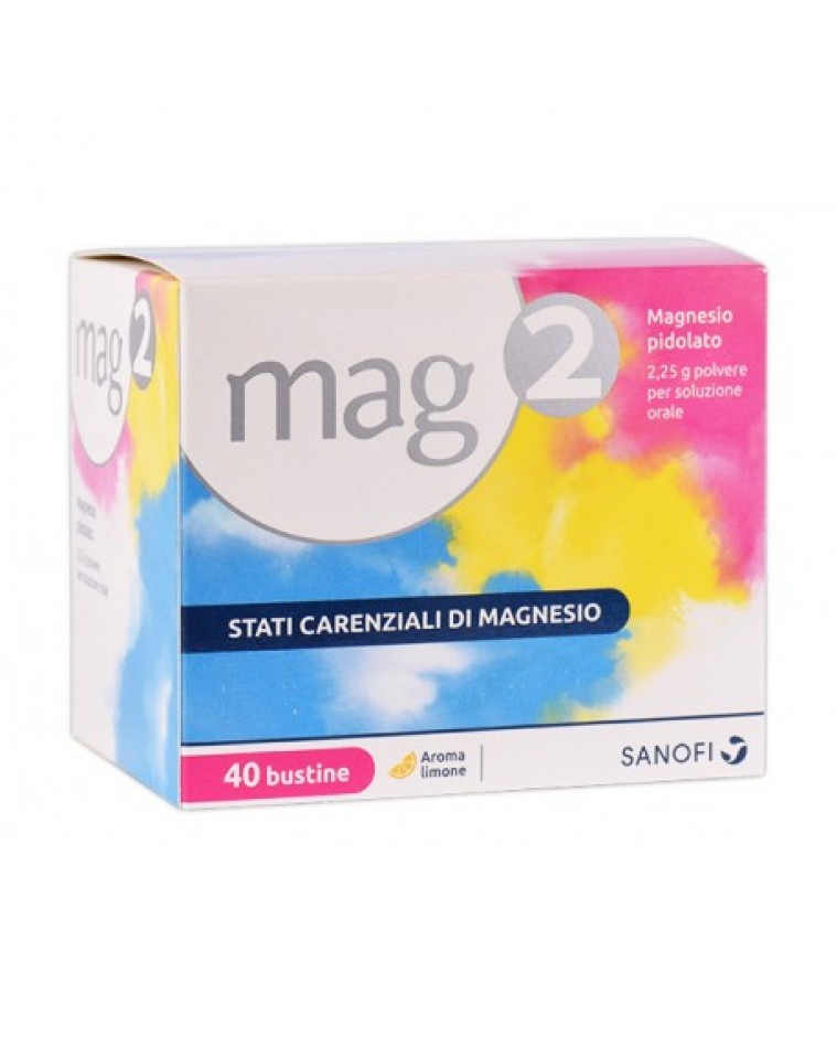 Mag2 con 2,25 grammi Magnesio Pidolato 40 Bustine