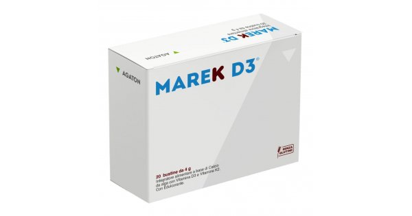 Marek D3 20 Bustine - Integratore Vitamina D3 e K2