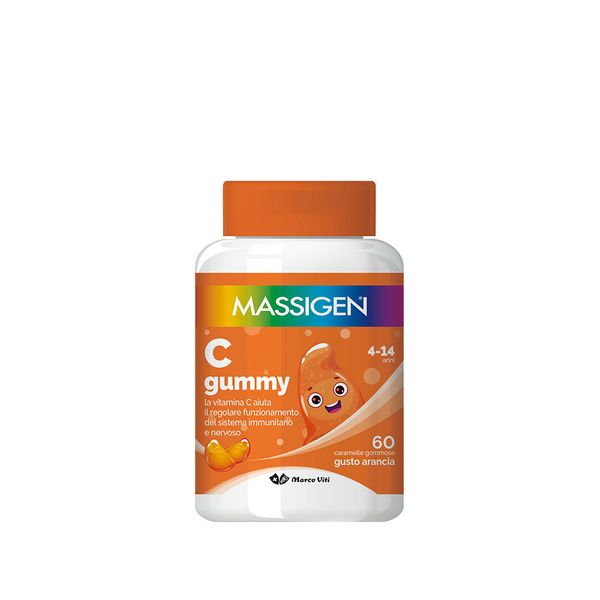 Massigen C Gummy Arancia 60 caramelle gommose - Integratore Vitamina C Bambini