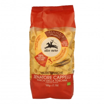 Alce Nero Pasta Mezze Maniche di Semola Senatore Cappelli 500 grammi