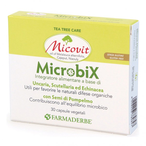 Farmaderbe Micovit Microbix 30 Capsule - Integratore Contro Infezioni Batteriche-image