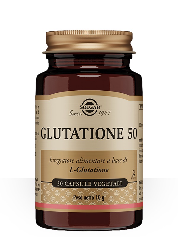 Solgar Glutatione 50 Capsule - Integratore L-Glutatione (GSH)