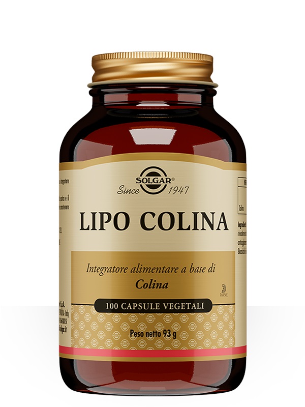 Solgar Lipo Colina 100 capsule - Integratore controllo Omocisteina e Metabolismo