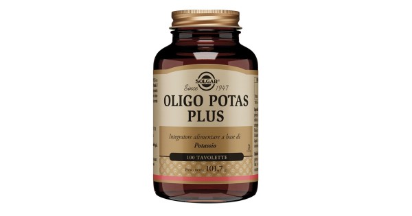 Solgar Oligo Potas Plus 100 Tavolette - Integratore Alimentare Potassio