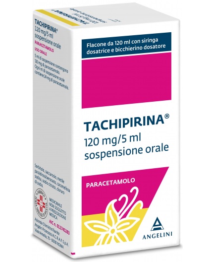 Tachipirina Sciroppo 120 mg / 5 ml Paracetamolo Vaniglia Caramello Flacone 120 ml