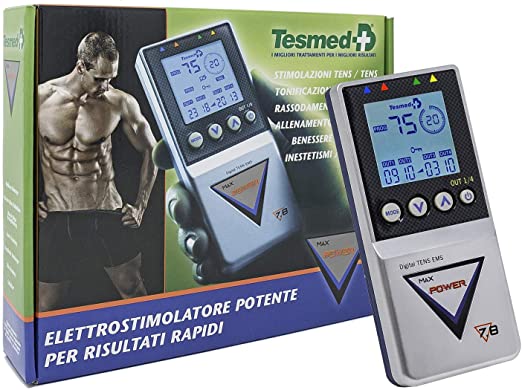 Tesmed Elettrostimolatore Max 7,8 Power con 8 Elettrodi