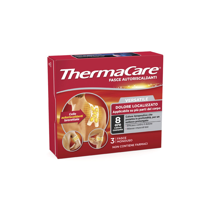 Thermacare Fasce Autoriscaldanti Versatili Dolore Localizzato Multiuso 3 pezzi