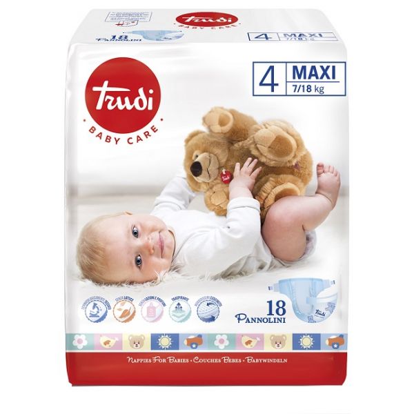 Trudi Baby Care Pannolini 7-18 Kg Maxi 18 pezzi