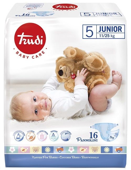 Trudi Baby Care Pannolini 11-25 Kg Junior 16 pezzi