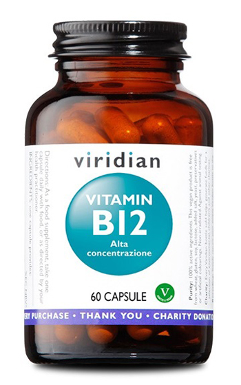 Natur Viridian Vitamin B12 High 60 Capsule - Integratore Alimentare