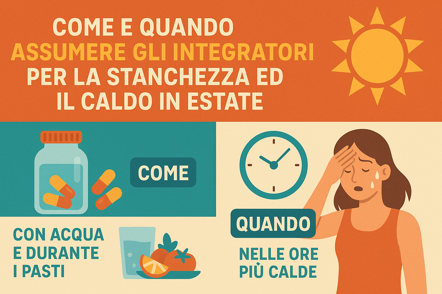 integratori per caldo e stanchezza