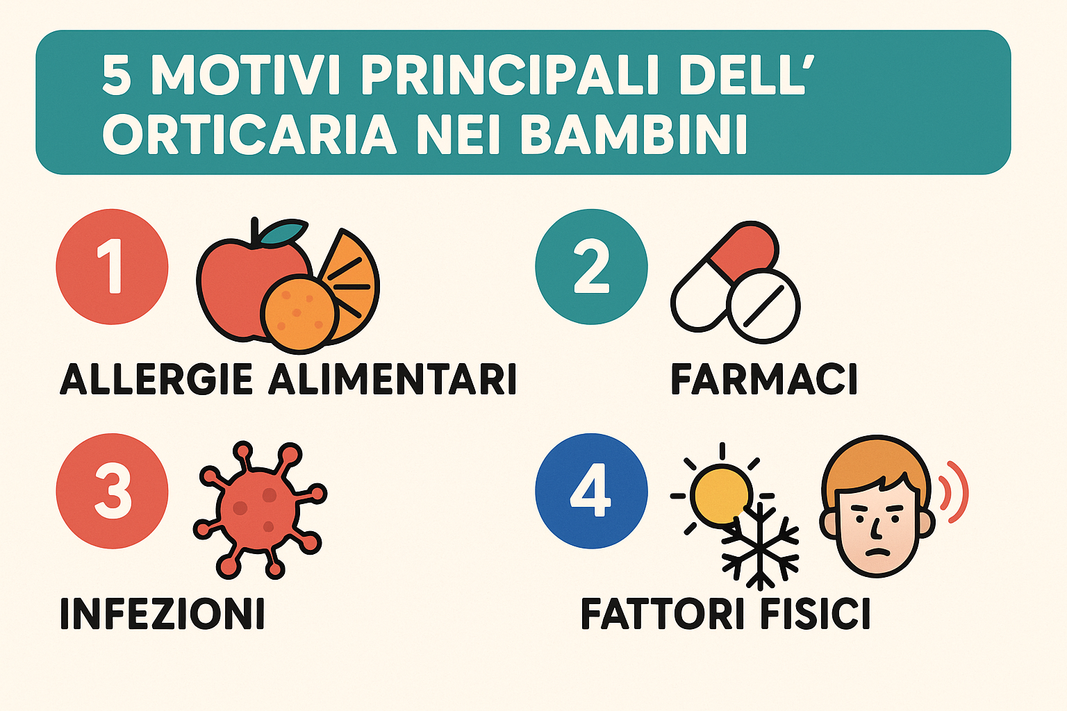 orticaria bambini immagini​