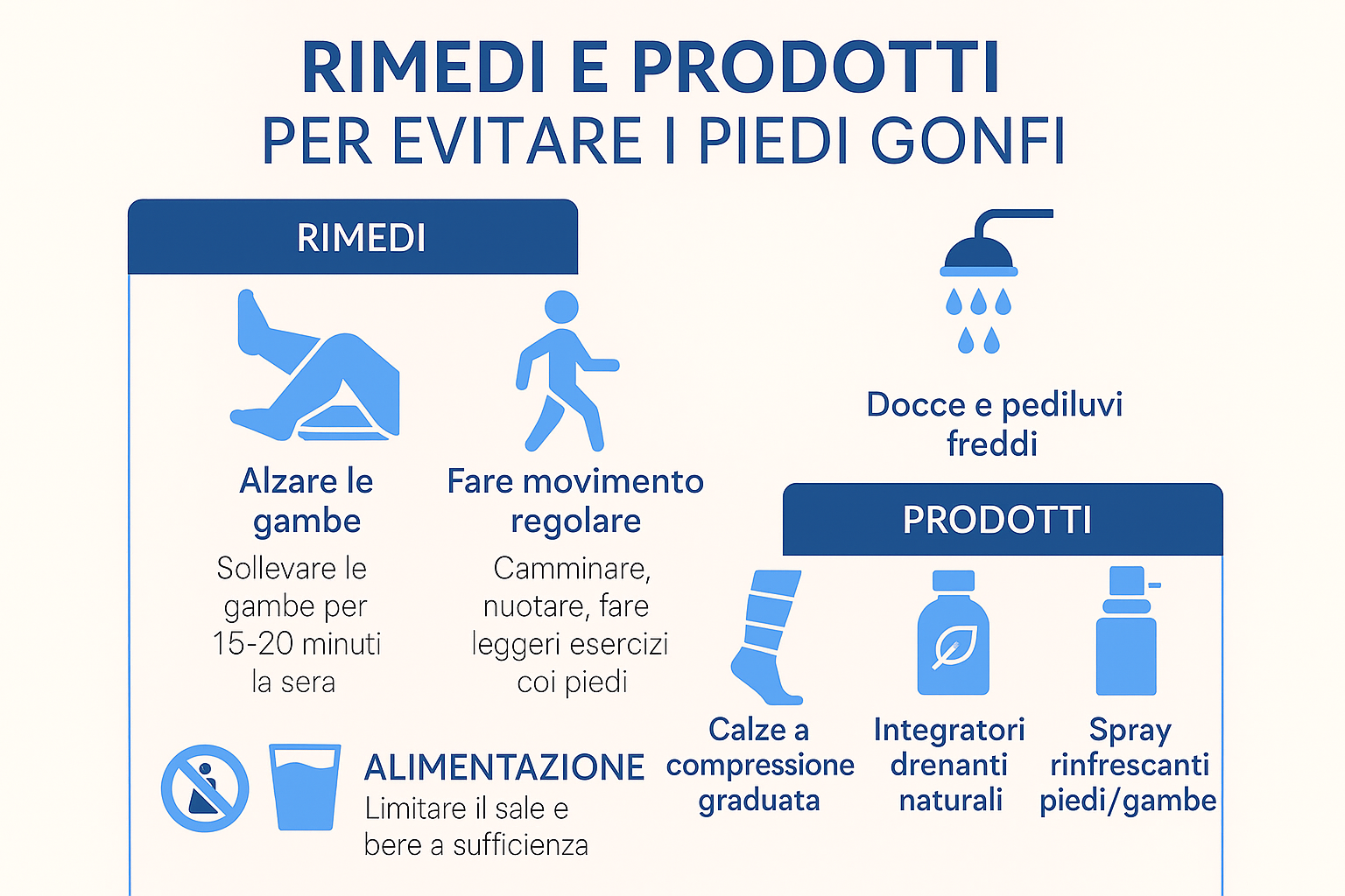 piedi gonfi in estate