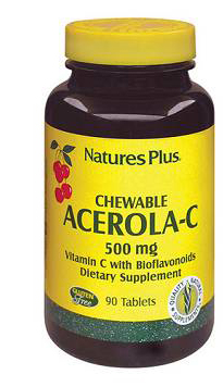 Nature's Plus Acerola C 90 Tavolette 500 mg - Integratore Vitaminico