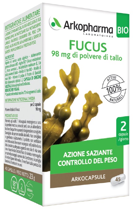 Arkopharma Arkocapsule - Fucus Integratore Per Il Controllo Del Peso, 45 Capsule