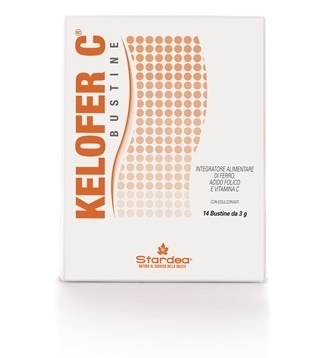 stardea srl kelofer c 14 bustine - integratore di ferro acido folico e vitamina c uomo
