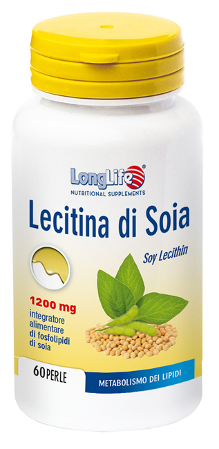 Longlife Lecitina di Soia 60 Perle - Integratore per il Colesterolo