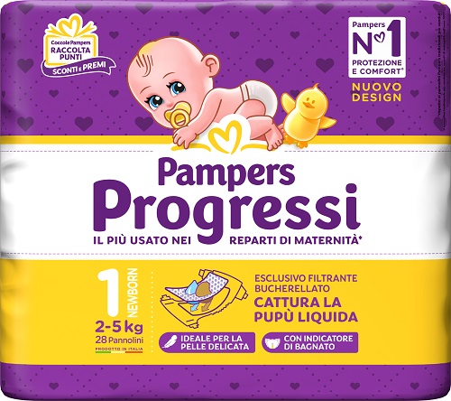 Pampers Progressi Sensitive Newborn Misura 1 28 pezzi