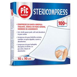 Pic Stericompress Compresse di Garza 10 x 10 cm Sterili 100 pezzi