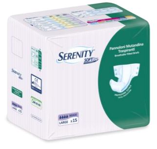 Serenity Soft Dry Maxi Pannoloni Mutandina Taglia L 15 Pezzi