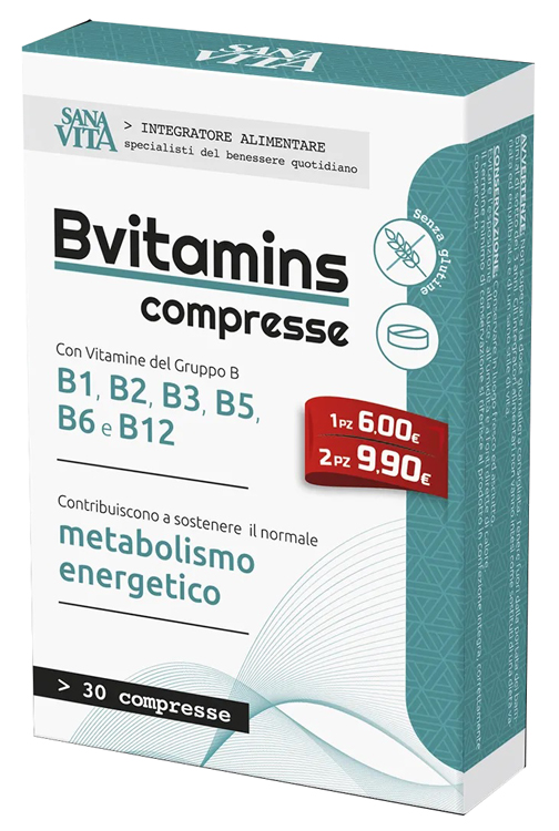Sanavita B-Vitamins 30 Compresse - Integratore Alimentare