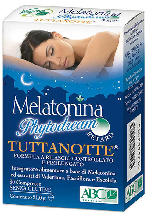 Melatonina TuttaNotte Retard 30 Capsule - Integratore Alimentare