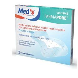 Med's Medicazione Autoadesiva SterileTrasparente Impermeabile 10 x 12 cm 5 pezzi