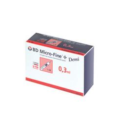 BD Siringa per Insulina 0,3 ml Demi G30 30 pezzi