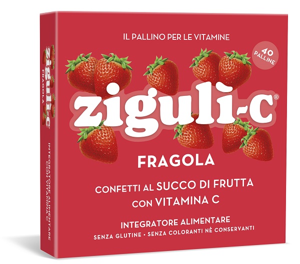 Ziguli' C Fragola 40 Confetti - Integratore Vitamina C