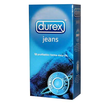 Durex Jeans Profilattici con Forma Easy-On 12 pezzi