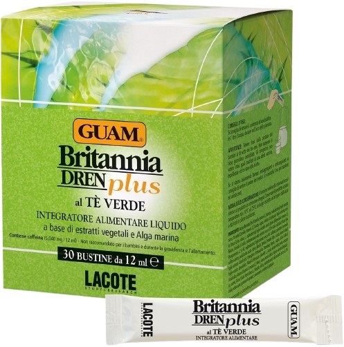 Guam Britannia Dren Plus Te' Verde 30 Bustine - Integratore Drenante