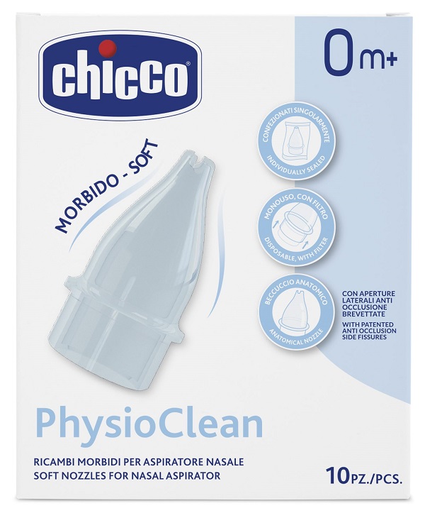 Chicco Physioclean Ricambi Aspiratore Nasale 10 Pezzi