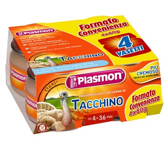 Plasmon Omogeneizzato Tacchino 4 x 80 grammi
