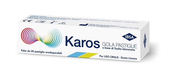 Karos Gola Gusto Limone 20 Pastiglie - Integratore per Gola Infiammata