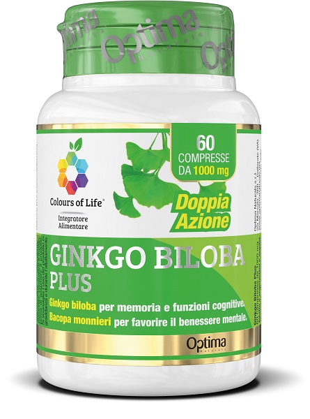 Optima Colours of Life Ginkgo Biloba Plus 60 Compresse - Integratore Memoria