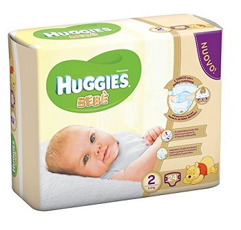 Huggies Bebe' Base Pannolini Taglia 2(3-6Kg) 24 pezzi