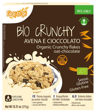 Easy To Go Bio Crunchy Avena e Cioccolato 375 grammi