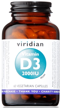 Natur Viridian Vitamina D3 2000UI 30 Capsule - Integratore Alimentare