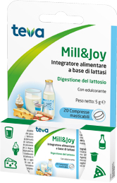 Teva Mill &amp  Joy 20 Compresse Masticabili - Integratore Alimentare a Base di Lattasi