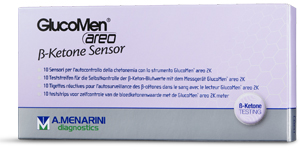 Glucomen Areo B-Ketone Sensor Striscia Reattiva Misurazione Chetonemia 10 pezzi