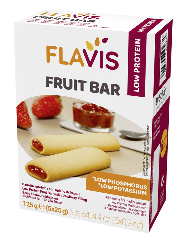 Mevalia Flavis Fruit Bar Barrette Aproteiche e Fragola 125 grammi