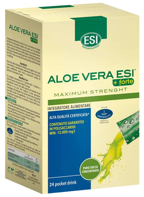 Esi Aloe Vera Succo Forte 24 Pocket Drink - Integratore Alimentare