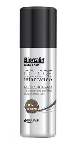 giuliani bioscalin nutri color colore istantaneo spray ritocco colore biondo scuro 75ml uomo