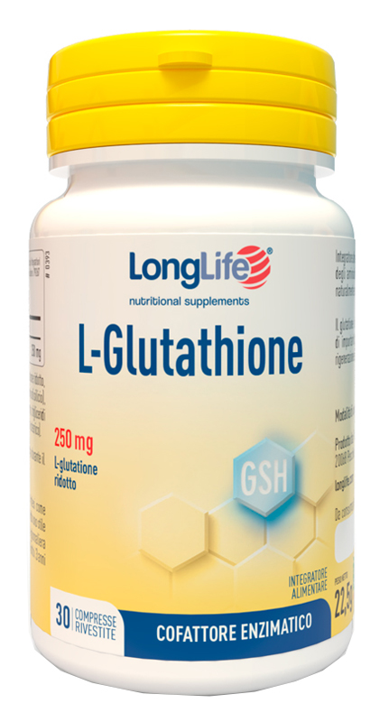 Longlife L-Glutathione 30 Compresse - Integratore Enzimi