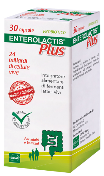 Enterolactis Plus 30 Capsule Integratore Fermenti Lattici