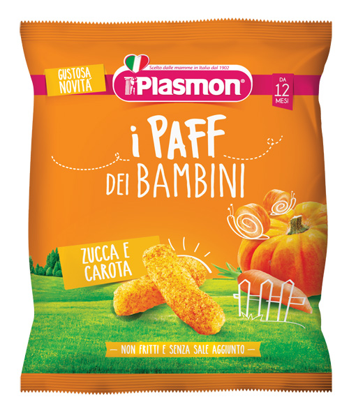Plasmon PaFF Snack Zucca e Carote 15 grammi