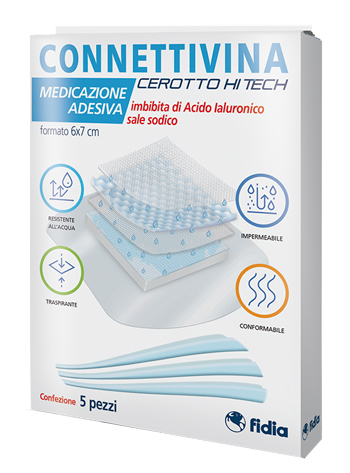 Connettivina Cerotto Hi Tech Medicazione Adesiva 6 x 7 cm 5 Pezzi