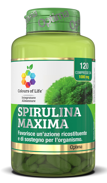 Optima Colour of Life Spirulina Maxima 60 Compresse - Integratore Ricostituente
